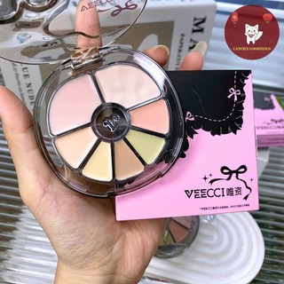 [VEECCI] Bảng Che Khuyết Điểm VEECCI 7 Ô Silky Smooth, Triệt Sắc, Che Quầng Thâm, Mờ Lỗ Chân Lông