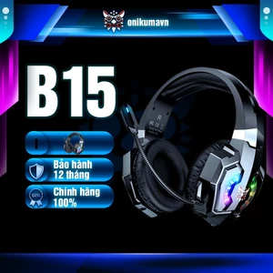 Tai Nghe Gaming Ba Chế Độ ONIKUMA B15 2.4G/Bluetooth 5.3/Có Dây, Micrô Khử Tiếng Ồn, Âm Thanh HiFi