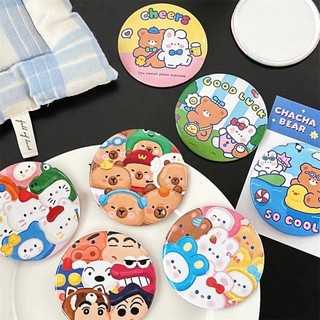 Gương Mini Tròn Trang Điểm Cầm Tay Họa Tiết Hoat Hình Ngộ Nghĩnh, Dễ Thương, Chất Liệu Nhựa Gương Mini Bỏ Túi Tiện Dụng