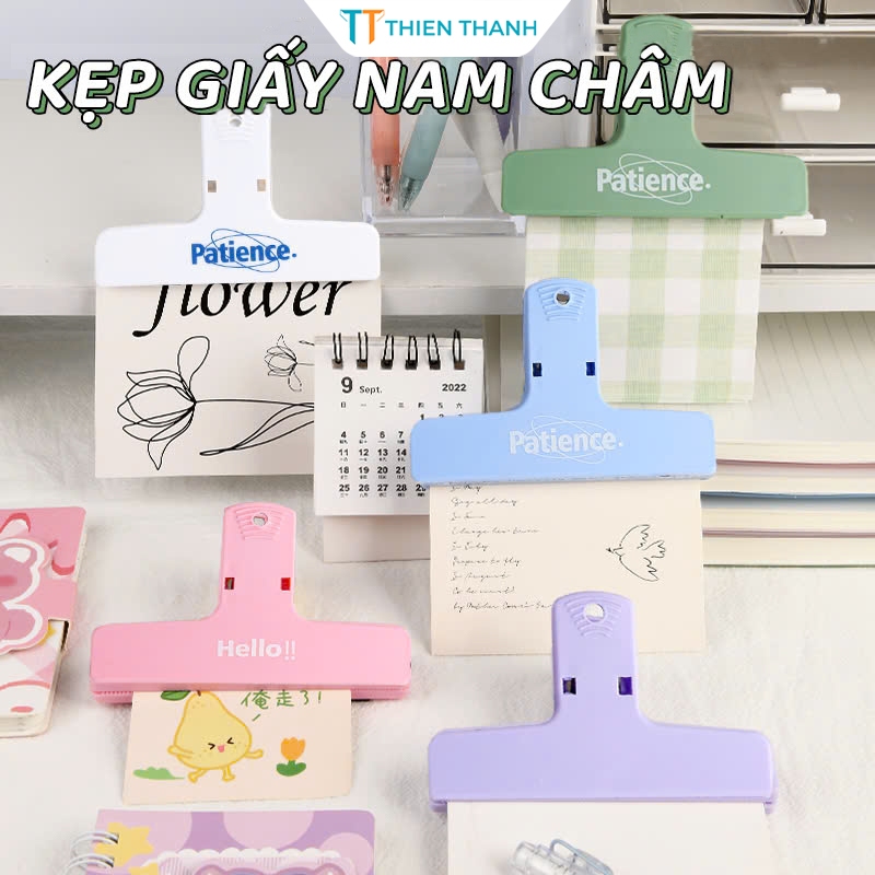 Kẹp Giấy Nam Châm Bằng Nhựa Kẹp Giấy Note Kẹp Tài Liệu Tiện Lợi Văn Phòng Phẩm Giá Rẻ Nhiều Màu Sắc