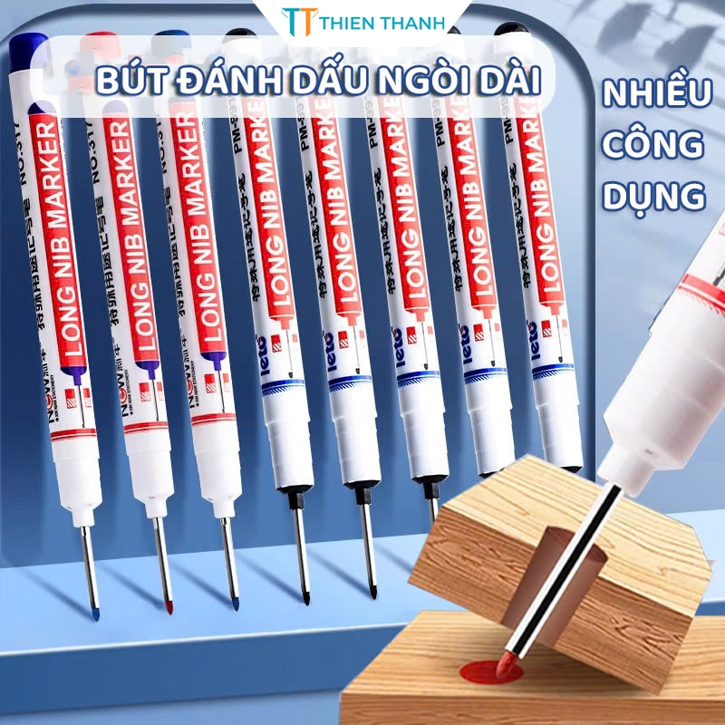Bút Đánh Dấu Ngòi Dài 2cm Kháng Nước Dùng Cho Làm Mộc, Kim Khí, Xây Dựng Đa Công Dụng Tiện Lợi