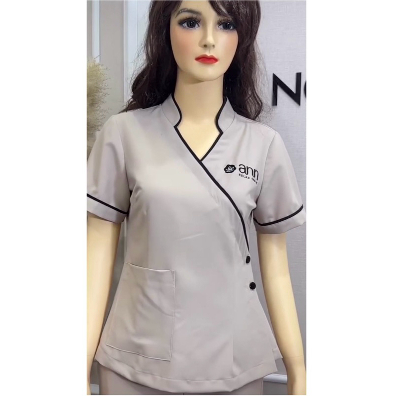 Đồng phục spa, thẩm mỹ viện chất cotton lạnh dày dặn( hàng thiết kế)