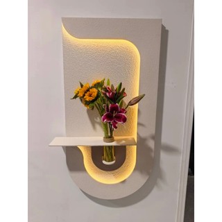 (K12) Tranh treo tường cắm hoa thật trang trí có đèn, tranh decor nhà cửa, cửa hàng, quán spa, cafe sang trọng, đẹp mắt