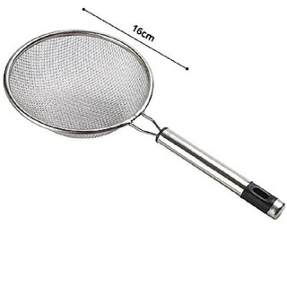 Rây Lưới Inox 2 Lớp Lọc Thức Ăn  Có Tay Cầm Tiện Lợi