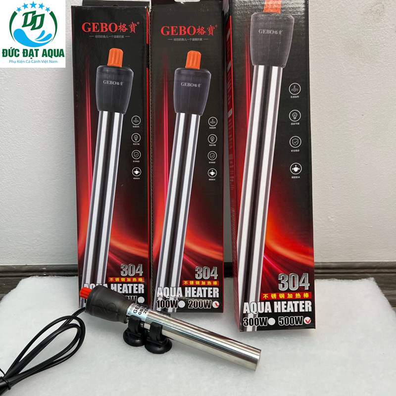 SƯỞI INOX 304 GEBO 25W 50W 100W 200W 300W 500W- SƯỞI BỂ CÁ- SƯỞI INOX GIÁ TỐT 4