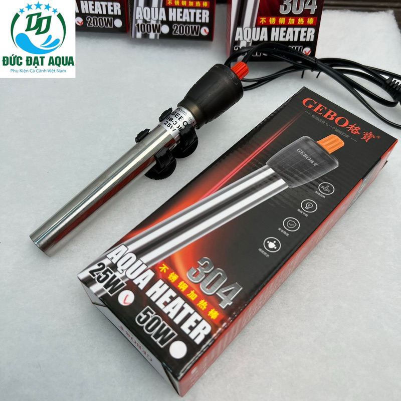 SƯỞI INOX 304 GEBO 25W 50W 100W 200W 300W 500W- SƯỞI BỂ CÁ- SƯỞI INOX GIÁ TỐT 3