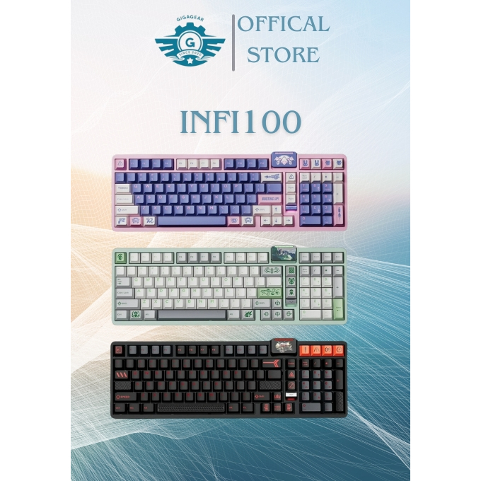 Bàn Phím Cơ INFI100 Nhôm CNC 6063 - Mạch Xuôi, 3 Chế Độ Kết Nối, LED ...