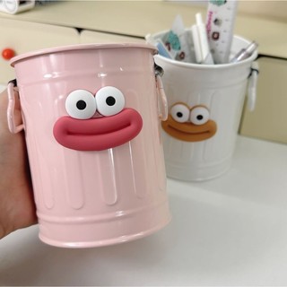 Hộp Đựng Bút Để Bàn Dán Sticker Nổi Cute Ống Đa Năng Kệ Trang Trí Decor Timo DDT44