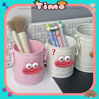 Hộp Đựng Bút Để Bàn Dán Sticker Nổi Cute Ống Đa Năng Kệ Trang Trí Decor Timo DDT44