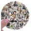 Set 60 Sticker Anime Nữ Quân Sự Chống Nước Dán Laptop Vali Mũ Bảo Hiểm Sổ Tay