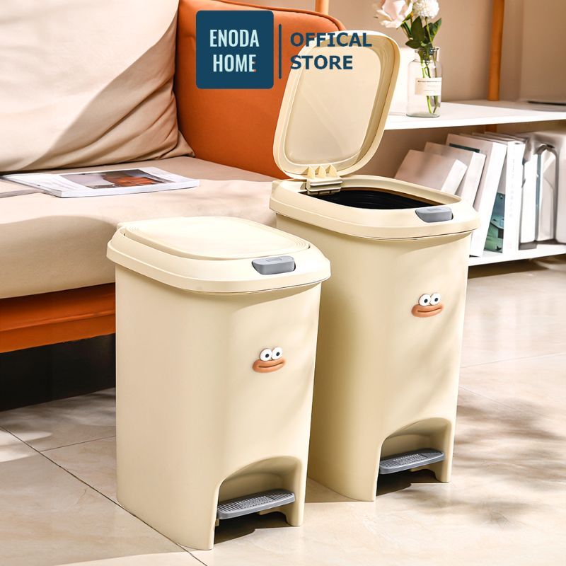 Thùng Rác Đạp Chân ENODA HOME, Thùng Rác Có Nắp Đậy Đa Kích Thước TR021