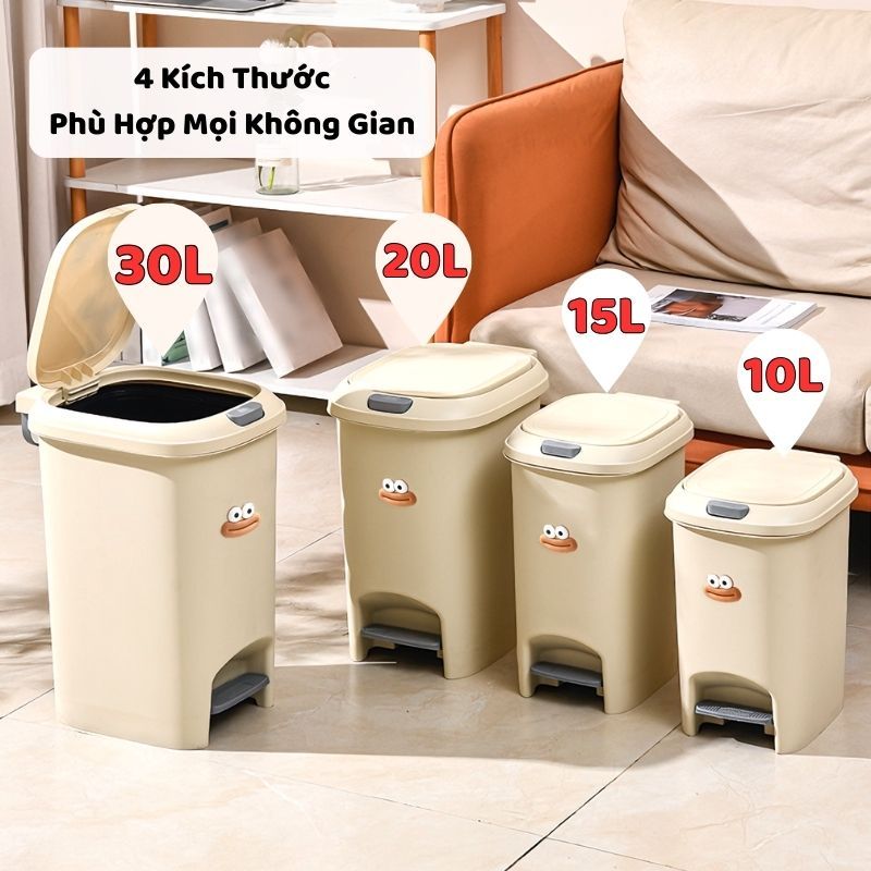 Thùng Rác Đạp Chân ENODA HOME, Thùng Rác Có Nắp Đậy Đa Kích Thước TR021