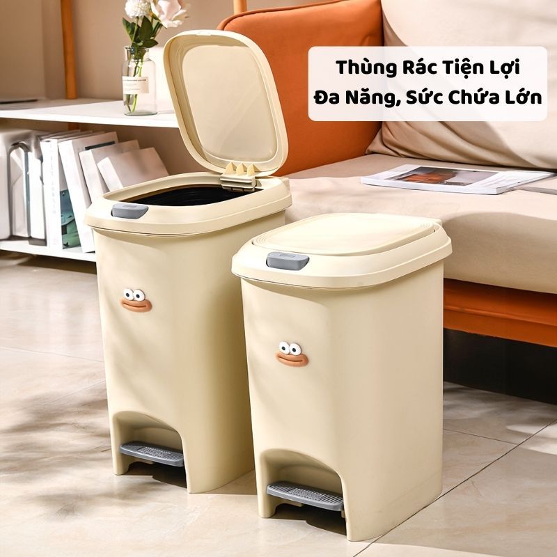 Thùng Rác Đạp Chân ENODA HOME, Thùng Rác Có Nắp Đậy Đa Kích Thước TR021