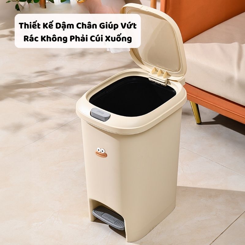Thùng Rác Đạp Chân ENODA HOME, Thùng Rác Có Nắp Đậy Đa Kích Thước TR021