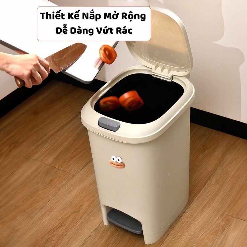 Thùng Rác Đạp Chân ENODA HOME, Thùng Rác Có Nắp Đậy Đa Kích Thước TR021