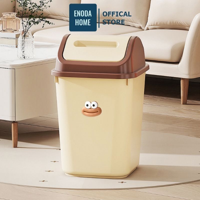 Thùng Đựng Rác Nắp Lật ENODA HOME, Thùng Rác Đa Kích Thước, Ngăn Mùi Hiệu Quả TR031
