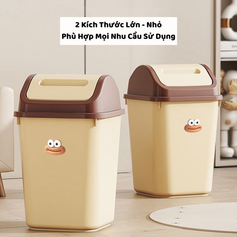 Thùng Đựng Rác Nắp Lật ENODA HOME, Thùng Rác Đa Kích Thước, Ngăn Mùi Hiệu Quả TR031