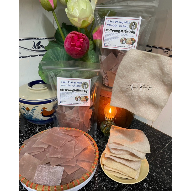 Bánh Phồng Khoai Môn Cô Trang Miền Tây Đặc Sản Năm Căn Cà Mau ( Túi Zip 500 gram)