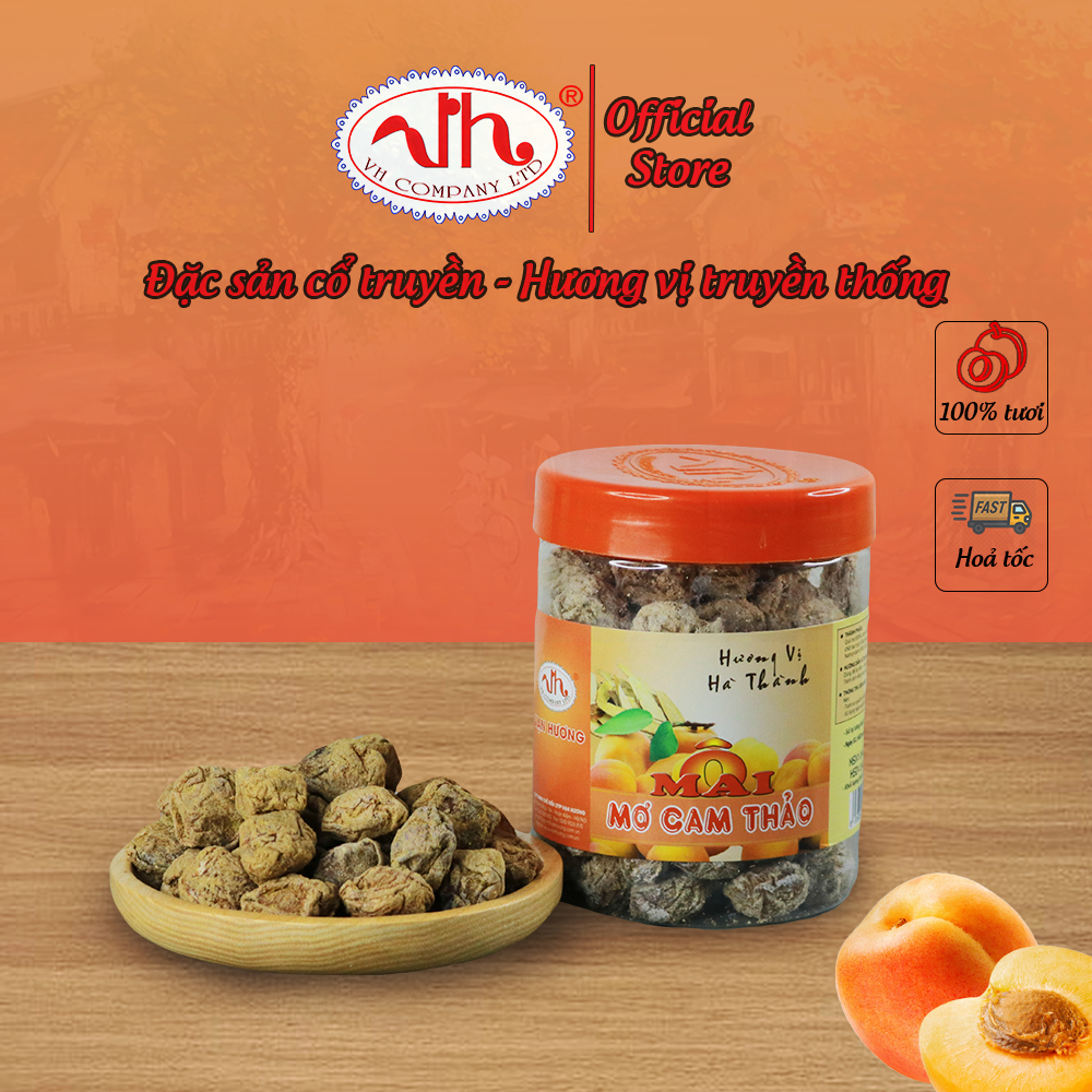 Ô Mai Mơ Cam Thảo Vạn Hương Chuẩn Vị Truyền Thống hộp (200gr, 350gr), túi zip (100gr)