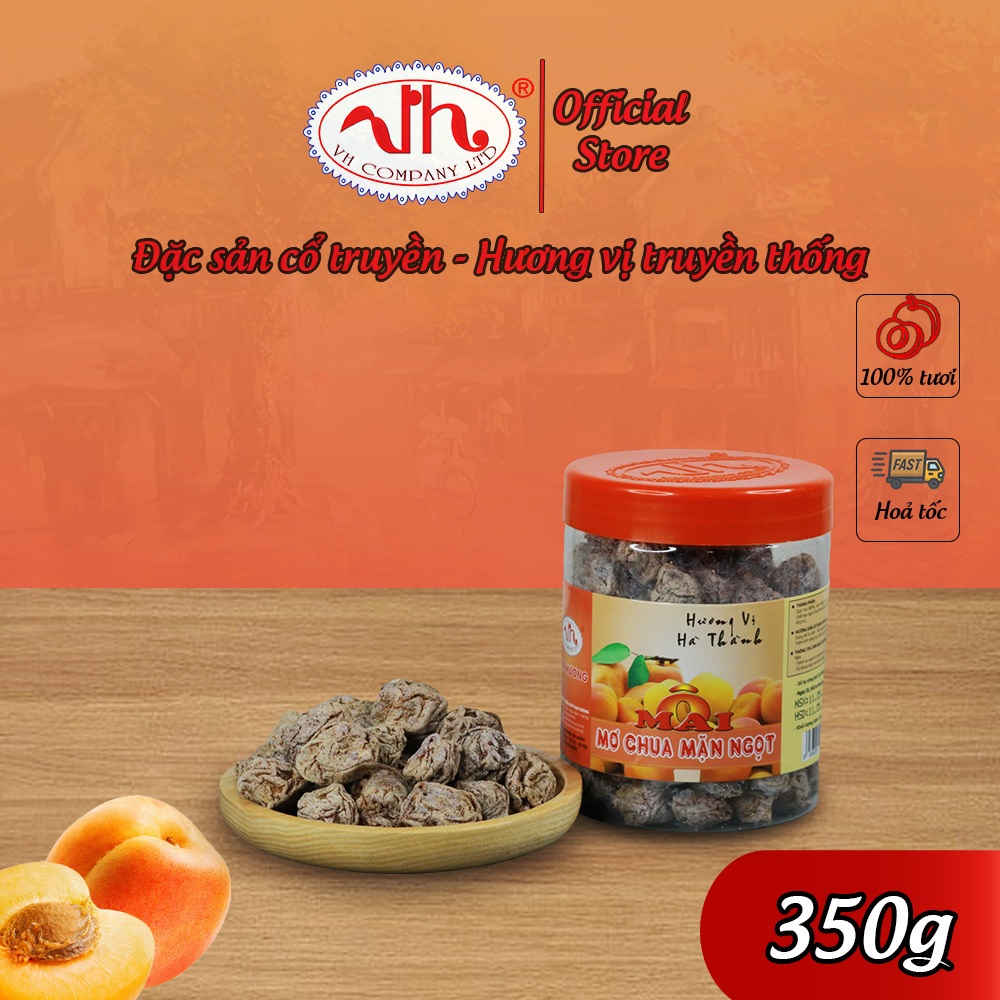 Ô Mai Mơ Chua Mặn Ngọt Vạn Hương Chuẩn Vị Truyền Thống hộp (200gr, 350gr), túi zip (100gr)