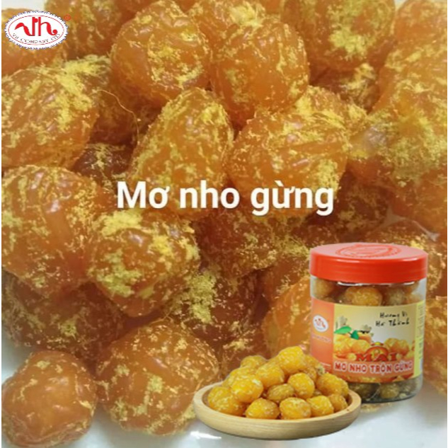 Ô Mai Mơ Nho Trộn Gừng Vạn Hương Chuẩn Vị Truyền Thống hộp (350gr, 200gr), túi zip (100gr)
