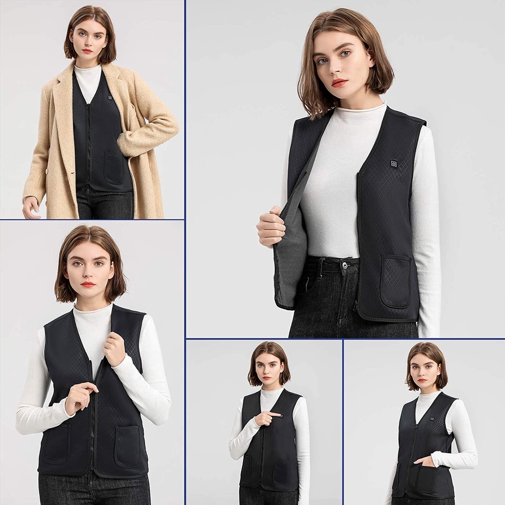 Áo Sưởi Ấm TaKi Công Nghệ Nhật Bản 2024 Áo Khoác Điện Ghile Sử Dụng Điện Từ Pin Dự Phòng