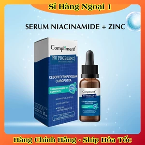 Serum Compliment No Problem Niacinamide & Zin C kiềm dầu, giảm mụn, mờ thâm của Nga