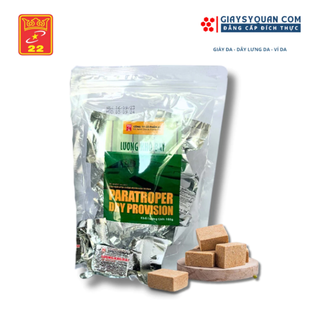Lương Khô Bay, Gói 360 Gram 24 Viên Thơm Ngon Dinh Dưỡng HSD 1 NĂM