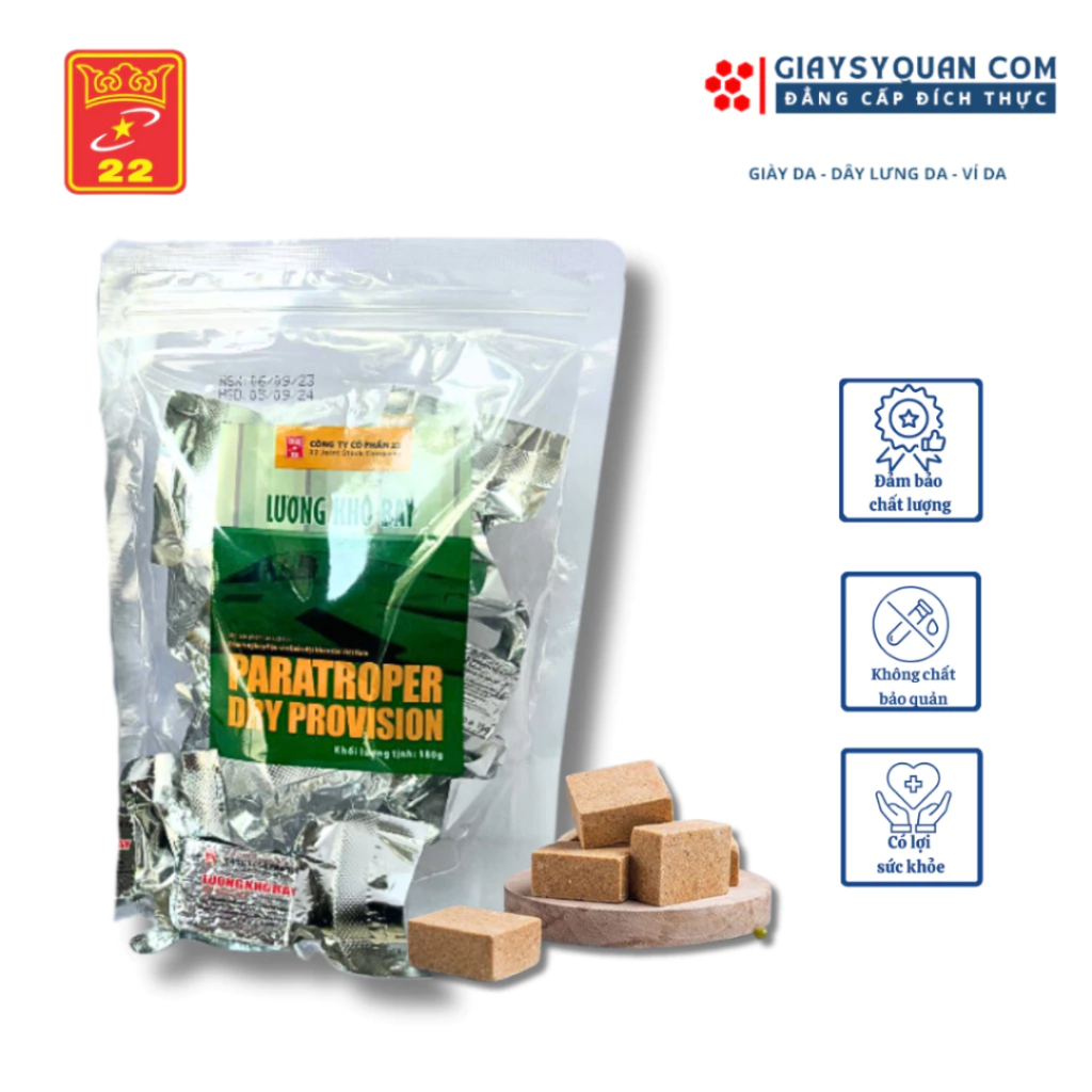 Lương Khô Bay, Gói 360 Gram 24 Viên Thơm Ngon Dinh Dưỡng HSD 1 NĂM