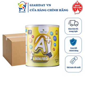 [Date 10.2027] [THÙNG] Sữa Miwako A+ Vị Vani, Sữa Hạt Thực Vật Hữu Cơ, Sữa Bột Công Thức 700g