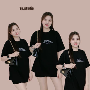 Áo thun nữ YUSTUDIO, áo 3158 form rộng, áo thun unisex nam nữ chất cotton khô mẫu chữ I hope you