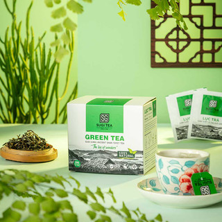 Lục trà túi lọc hộp 15 gói- Trà Shan Tuyết cổ thụ Suối Giàng-SugiTea