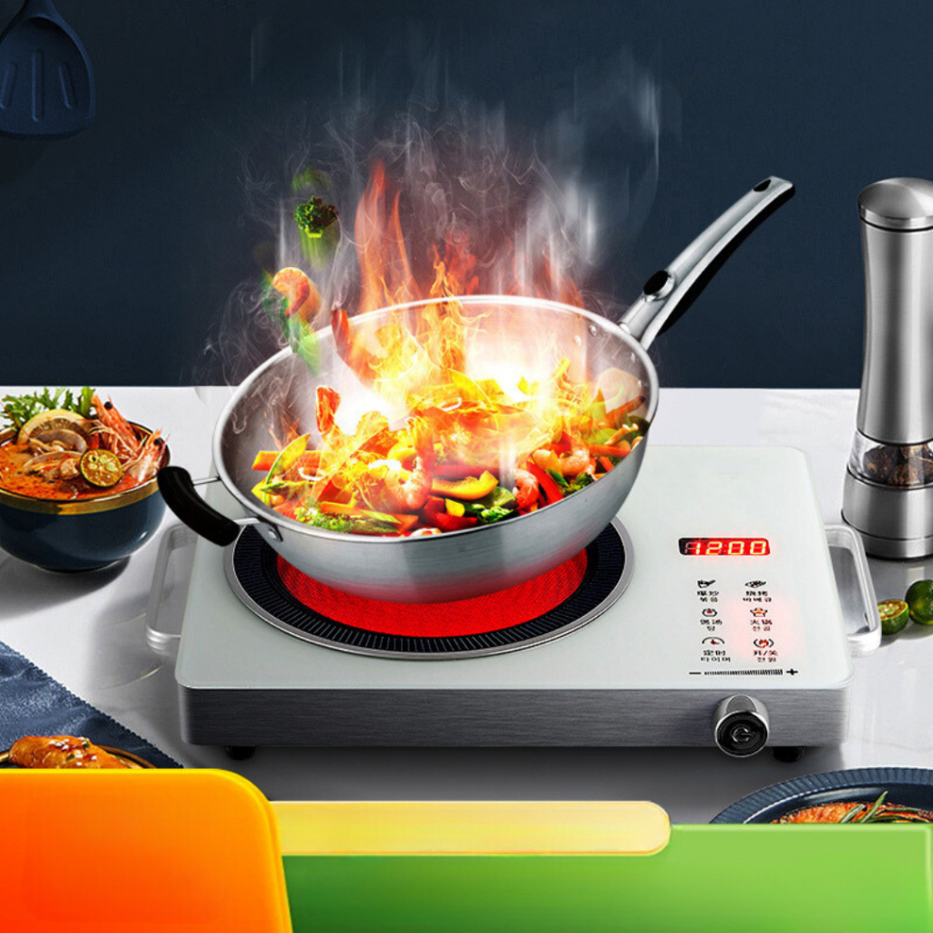 Bếp Hồng Ngoại Đơn ASAKO 3500W, Bếp Hồng Ngoại Không Kén Nồi Công Suất Lớn
