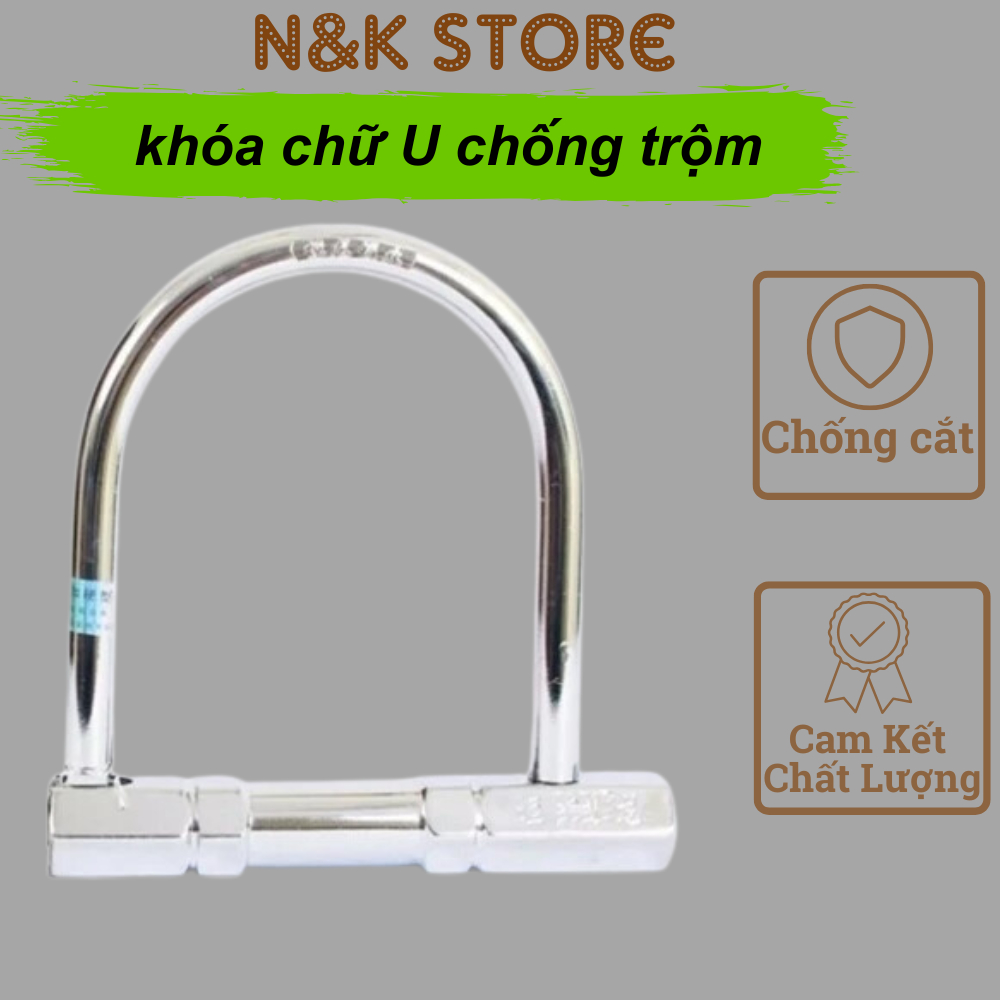 Khóa chữ U chống trộm xe máy, khóa chữ U chống cắt an toàn