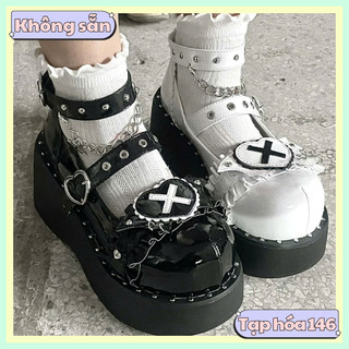 [100 mẫu][ORD] Giày Oxford phong cách lolita gothic - Giày Oxford ulzzang phong cách Nhật Bản đế bằng - Boots cao cổ nữ