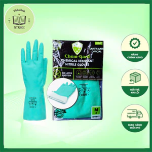 Găng tay cao su nitrile Chem Gard , găng tay cao su Malaysia , găng tay chống hóa chất