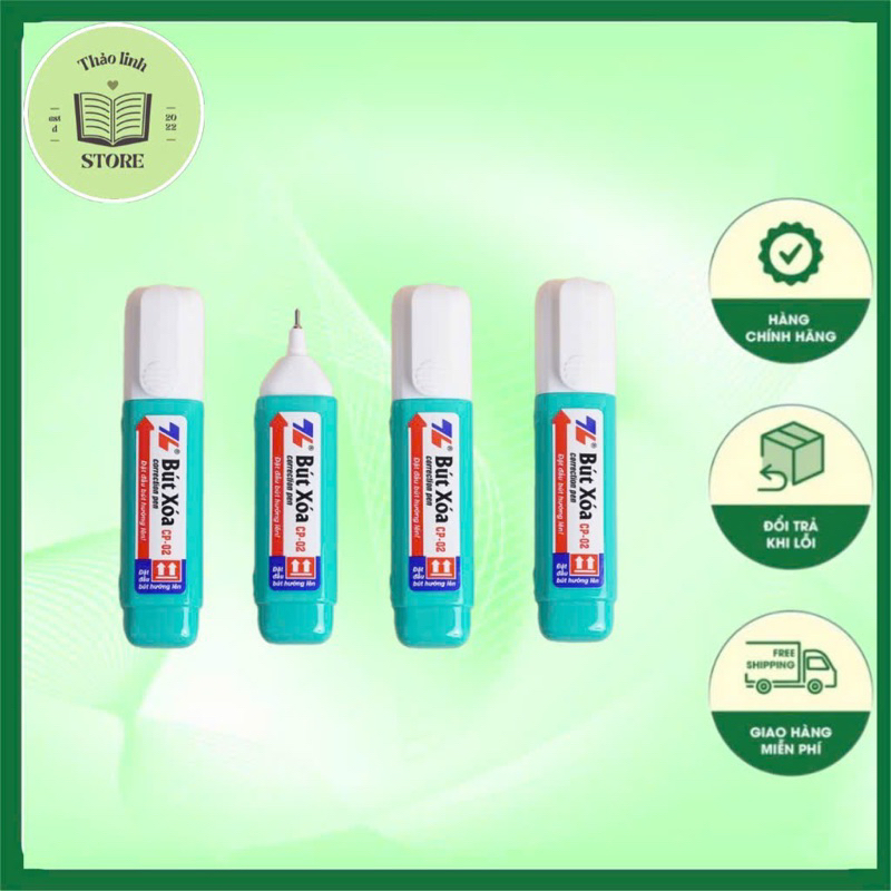 [CHÍNH HÃNG] Bút Xóa Nước Thiên Long CP-02 12ml Nhanh Khô, Xóa Siêu Sạch, Dành Cho Học Sinh – Sinh Viên