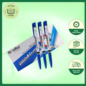 Combo 20 Bút bi Thiên Long FO-024 ngòi 0.7mm mực xanh/đỏ/đen không lem nhòe, văn phòng, học sịnh, sinh viên