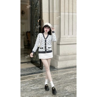 Áo Len Cardigan Dài Tay Cài Cúc Họa Tiết Xinh Xắn Dễ Thương QCCC Cao Cấp
