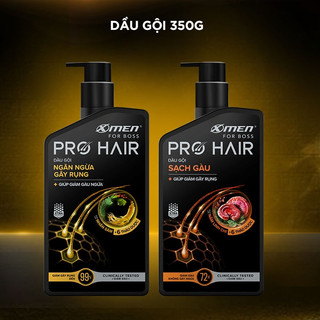 [Chính Hãng Cty ] Dầu Gội Xmen For Boss Pro Hair Sạch Gàu/ Ngăn Gãy Rụng Tóc 350G Từ Nhân Sâm Nấm Linh Chi Thảo Dược Quý