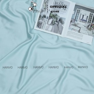 Ga giường LỤA TENCEL 60S 1m6x2m 1m8x2m trơn màu Hân Võ Bedding sang trọng, mát mịn set ga gối nệm 1m6 1m8