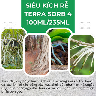 Phân Bón Lá Siêu Kích Rễ Terra Sorb 4, chống hạn, ngập úng, phèn mặn - (chai 100ml/235ml)