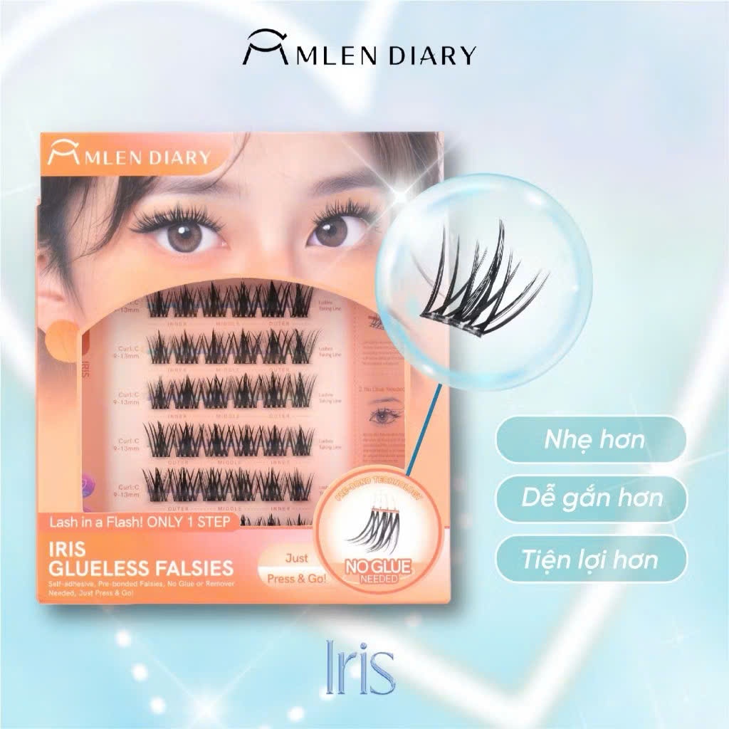 MLEN DIARY Mi tự dính siêu bền mi tự nhiên không cộm | NHÍM HOUSE