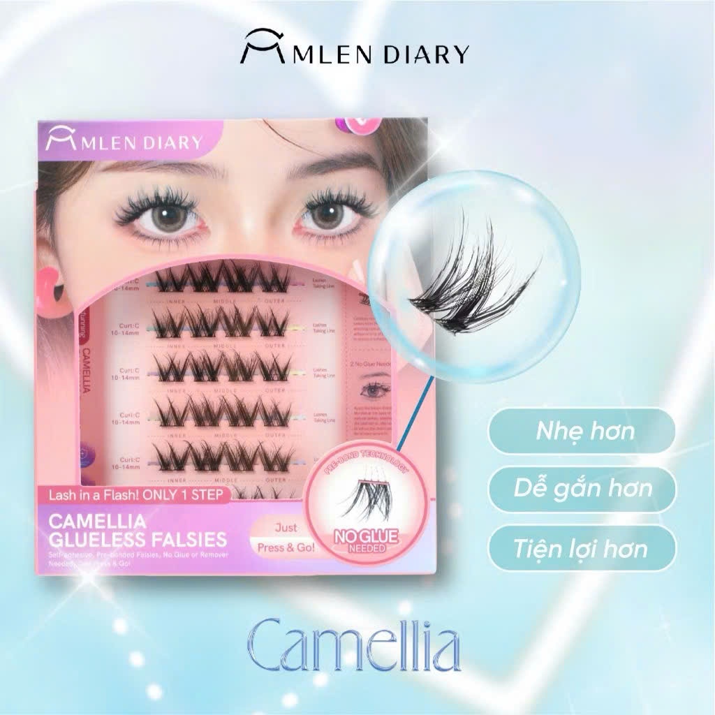 MLEN DIARY Mi tự dính siêu bền mi tự nhiên không cộm | NHÍM HOUSE