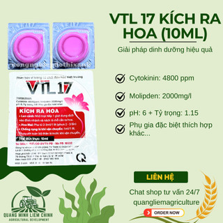 Phân bón lá VTL 17 kích ra hoa dành cho  hoa lan hoa hồng, chống rụng lá cánh hoa (10ml)