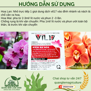 Phân bón lá VTL 17 kích ra hoa dành cho  hoa lan hoa hồng, chống rụng lá cánh hoa (10ml)