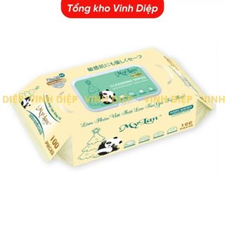 Sét 10 bịch (8 gói/1 bịch )  khăn ướt Mini MyLan cao cấp không mùi không hoá chất an toàn cho da nhảy cảm