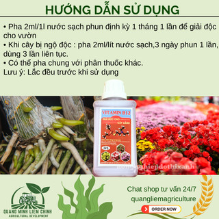 Chế phẩm vitamin B12 chống sốc và giải độc cho cây trồng, hoa kiểng (chai 100ml)