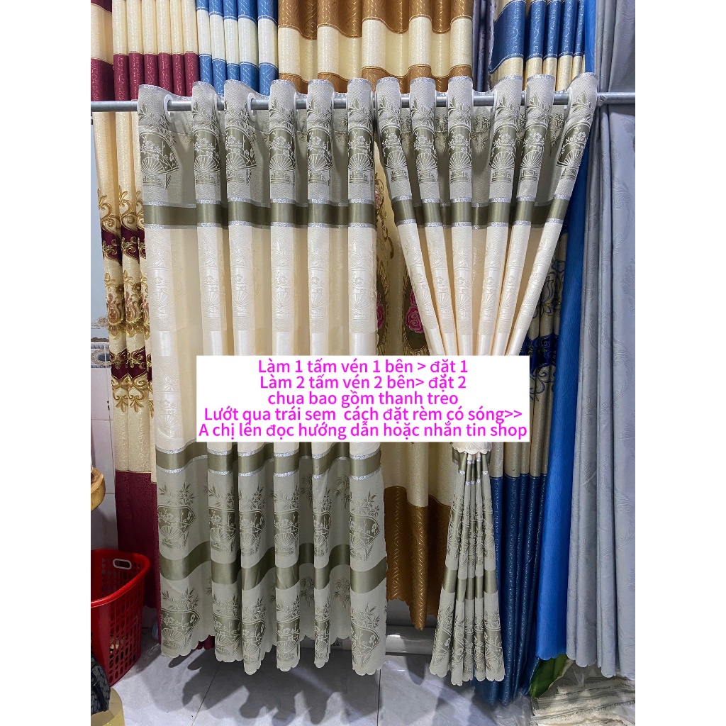 Gấm hoa văn màu xám quạt , giá của 1 tấm rèm căng thẳng ( chua bao gồm ...