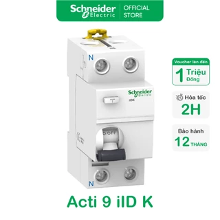 Cầu dao chống dòng rò RCCB 2P - 30mA - 240-415V - Acti 9 iID K - Schneider Electric - A9R50225 A9R50240